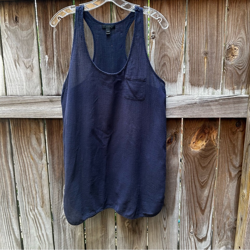 J. Crew Dark Blue Swim Coverup Small